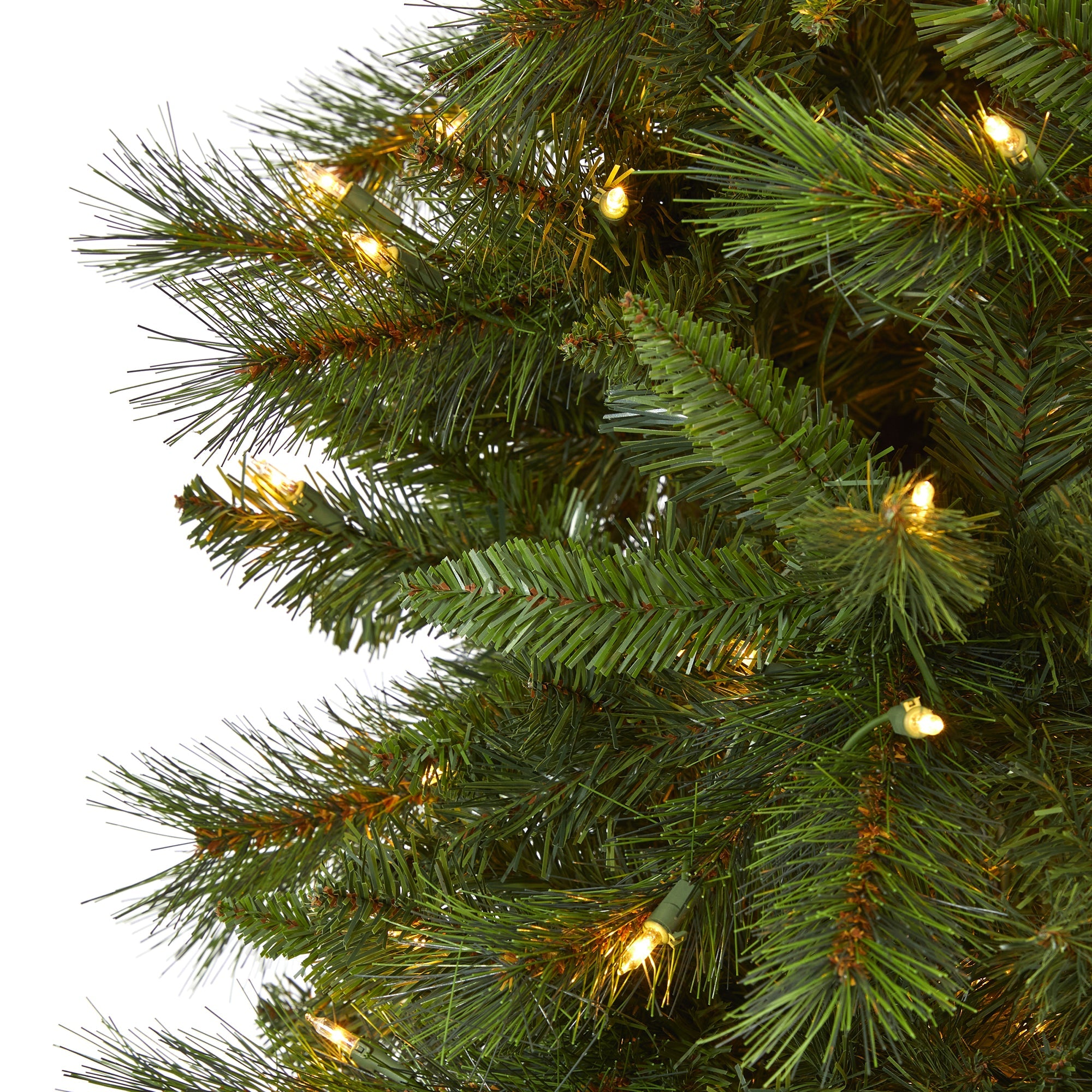 9' Slim West Virginia Mountain Pine Artificial Christmas Tree w600 Clear Lights
