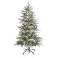 5' Slim Flocked Nova Scotia Spruce Artificial Christmas Tree
