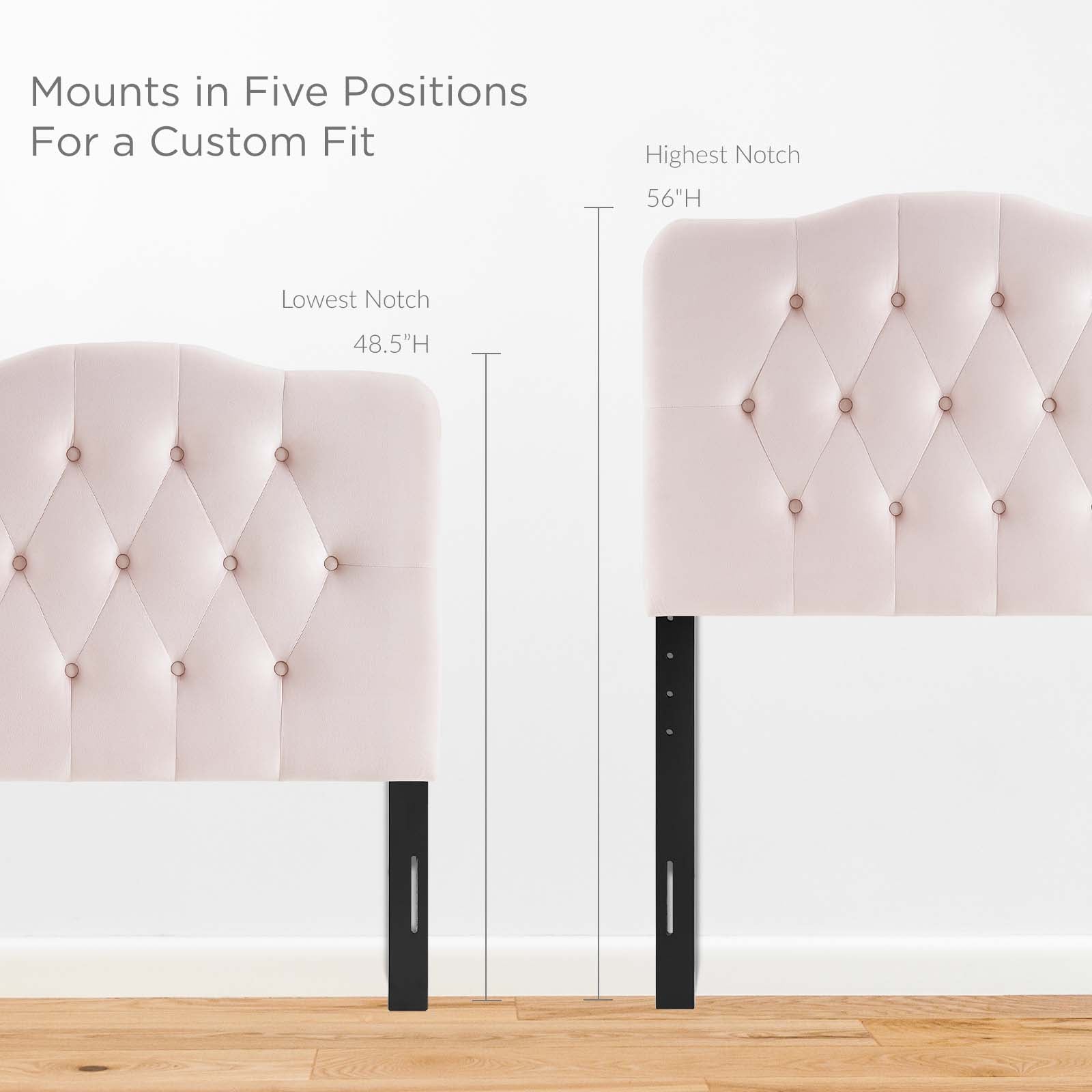 Annabel Diamond Tufted Performance Velvet Twin Headboard by Modway