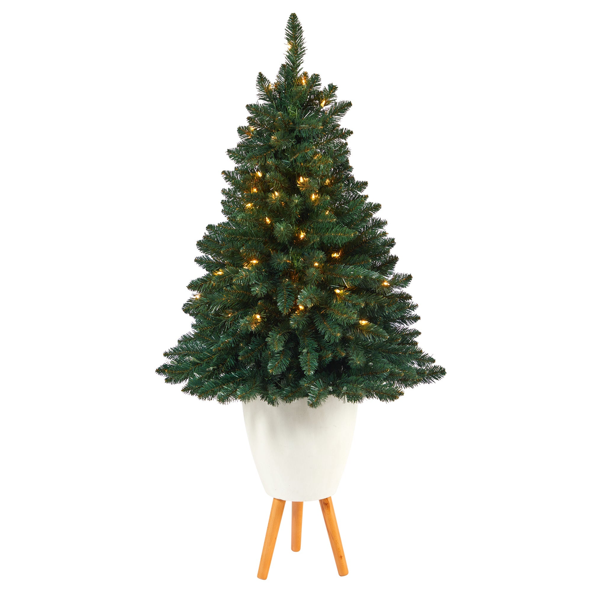 57' Northern Rocky Spruce Artificial Christmas Tree w/ 100 Clear Lights