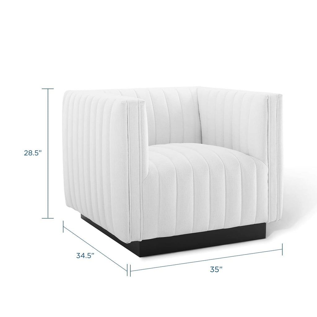 Conjure Upholstered Fabric Tufted Armchair Set of 2 by Modway