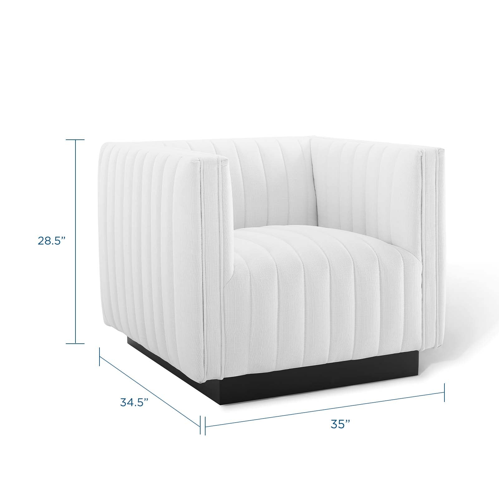 Conjure Upholstered Fabric Tufted Armchair Set of 2 by Modway