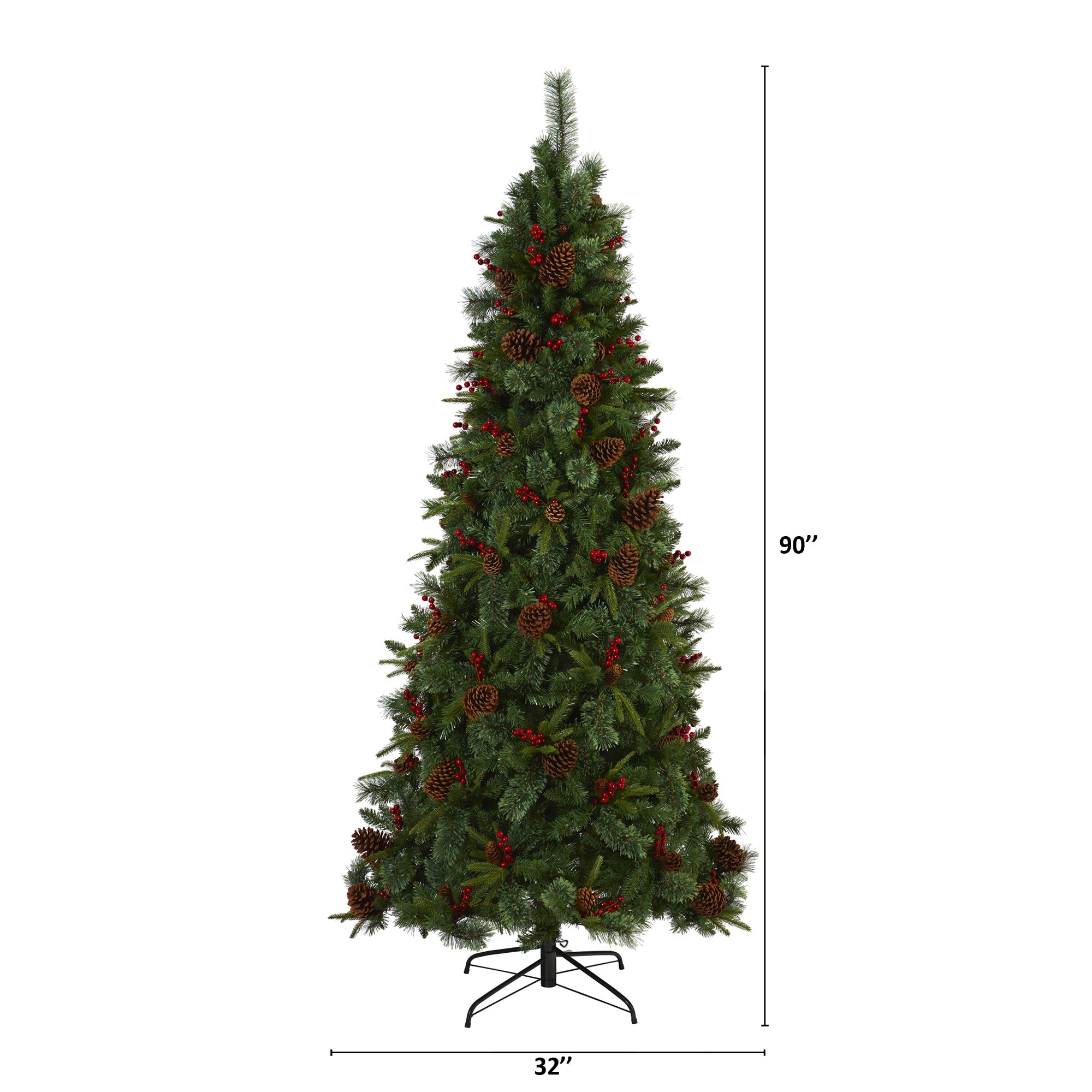 7.5' Norway Mixed Pine Artificial Christmas Tree w/ 450 Clear LED Lights