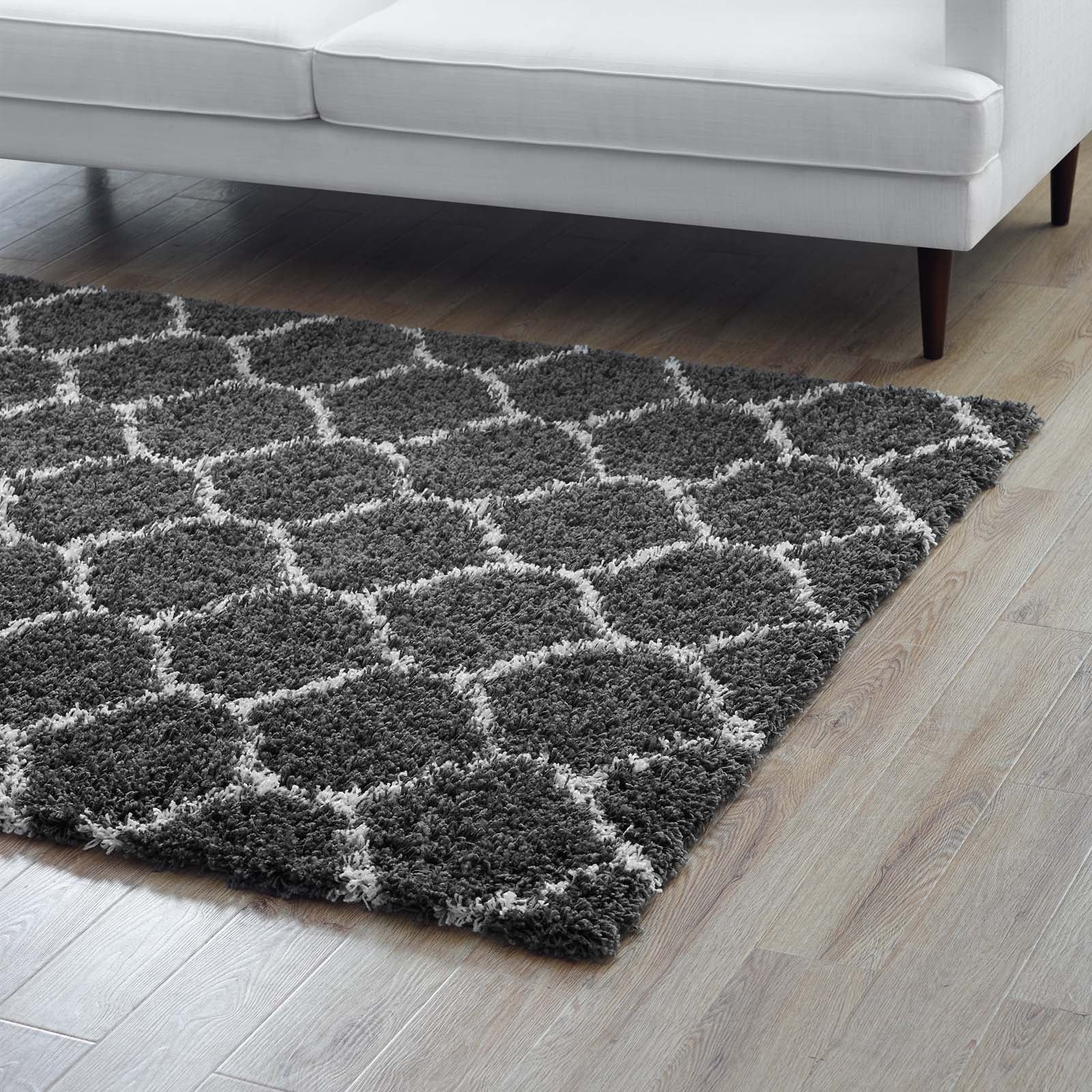Solvea Moroccan Trellis 5x8 Shag Area Rug by Modway
