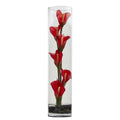 18" Mini Cally Lily Artificial Arrangement in Cylinder Glass