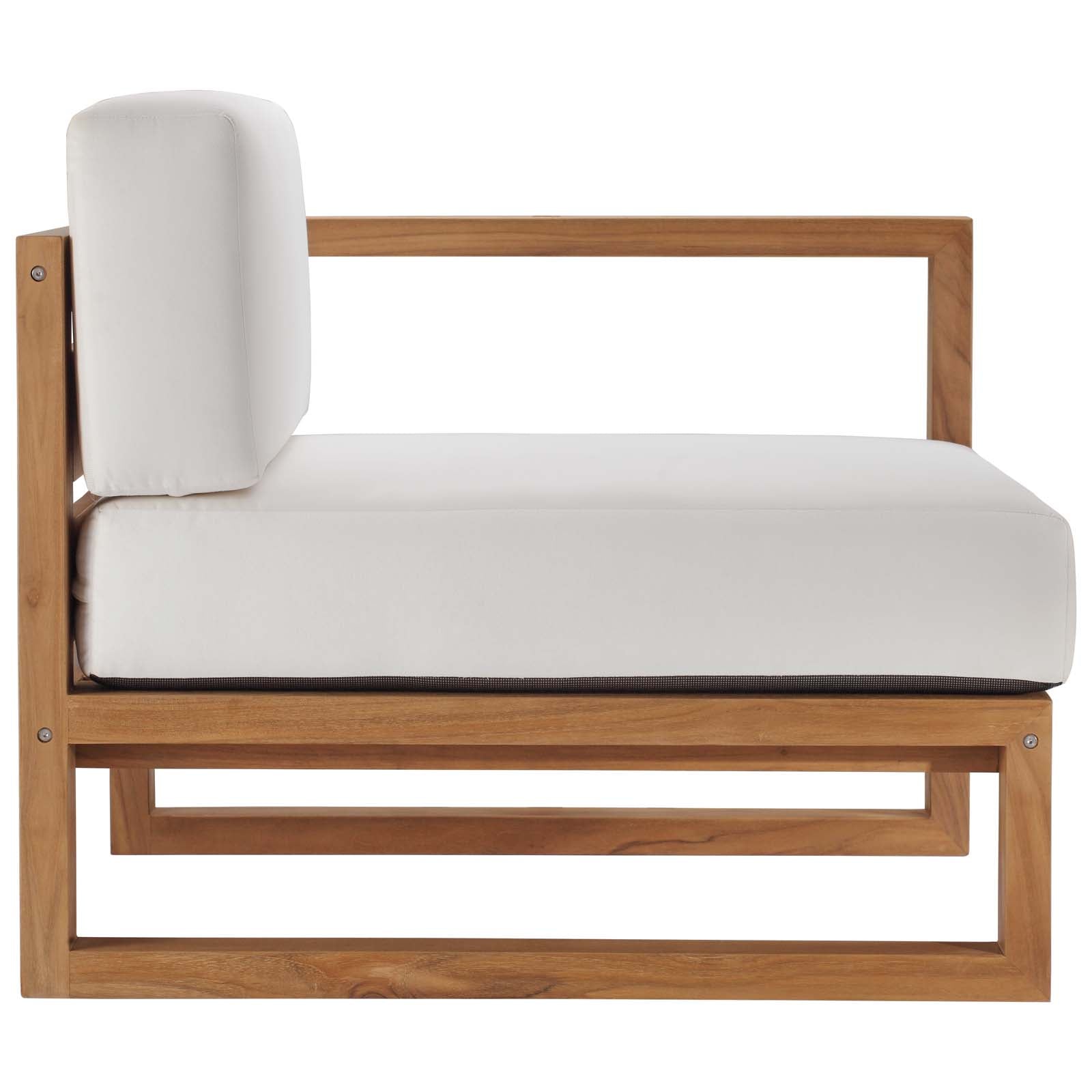 Upland 3-Piece Outdoor Patio Teak Wood Sectional Sofa Set by Modway
