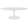 Lippa 48" Oval Faux Marble Coffee Table by Modway