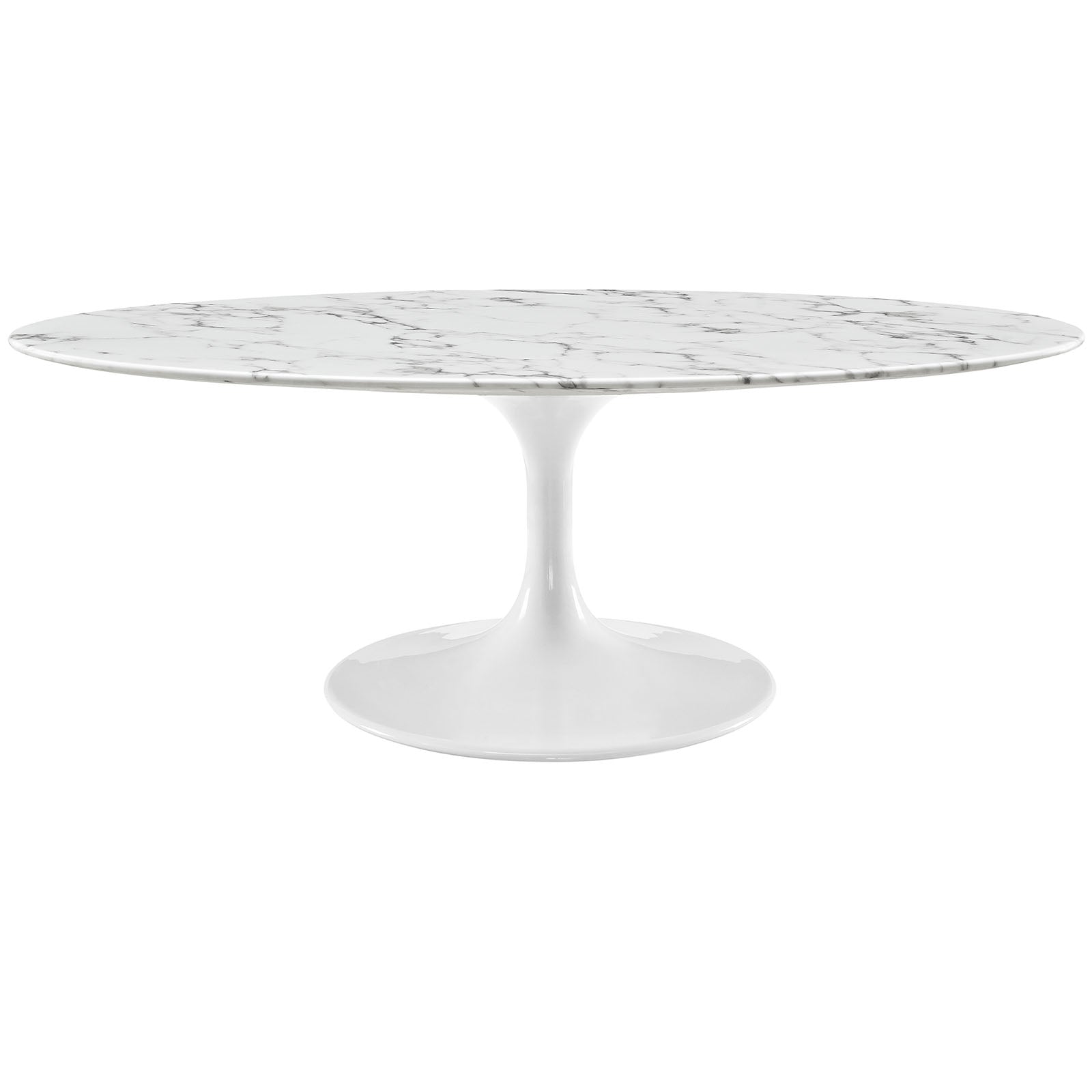 Lippa 48" Oval Faux Marble Coffee Table by Modway