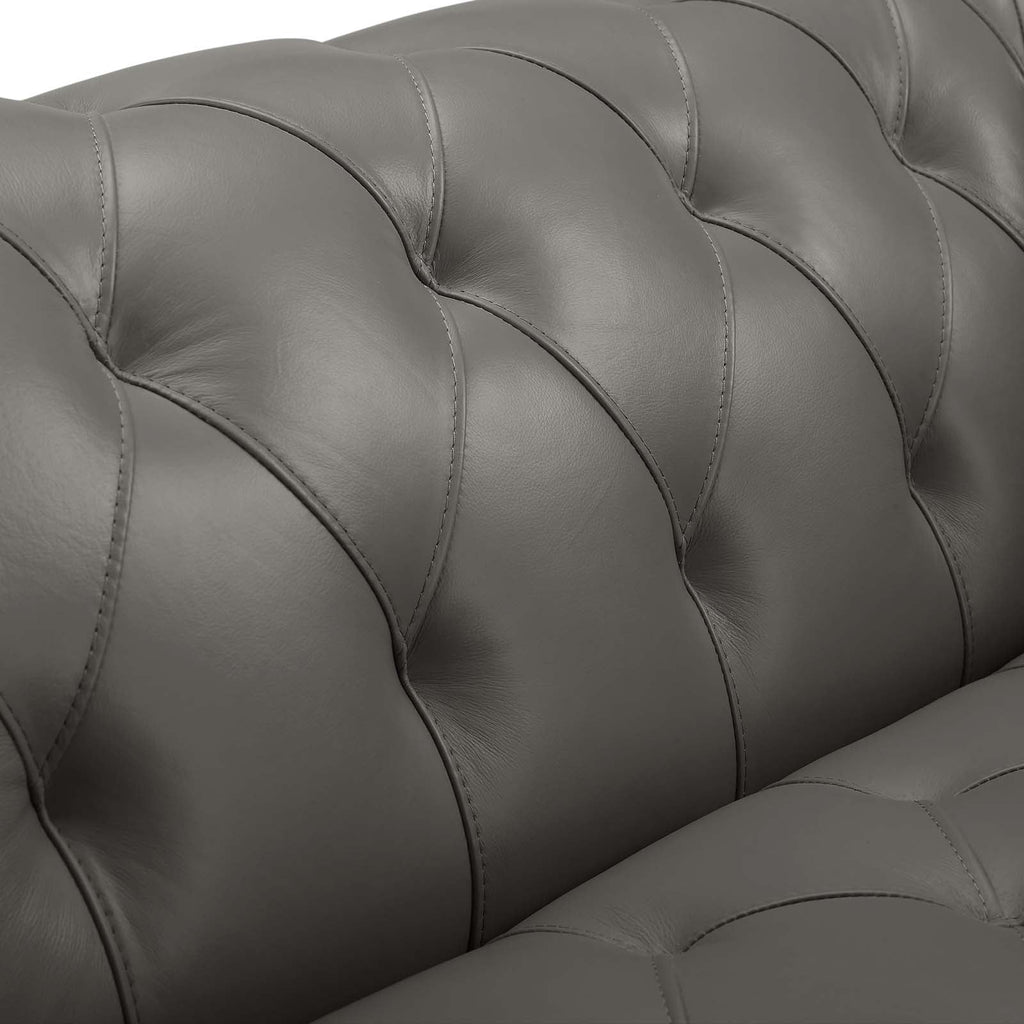 Idyll Tufted Button Upholstered Leather Chesterfield Loveseat by Modway