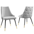 Adorn Performance Velvet Dining Side Chair Set of 2 by Modway