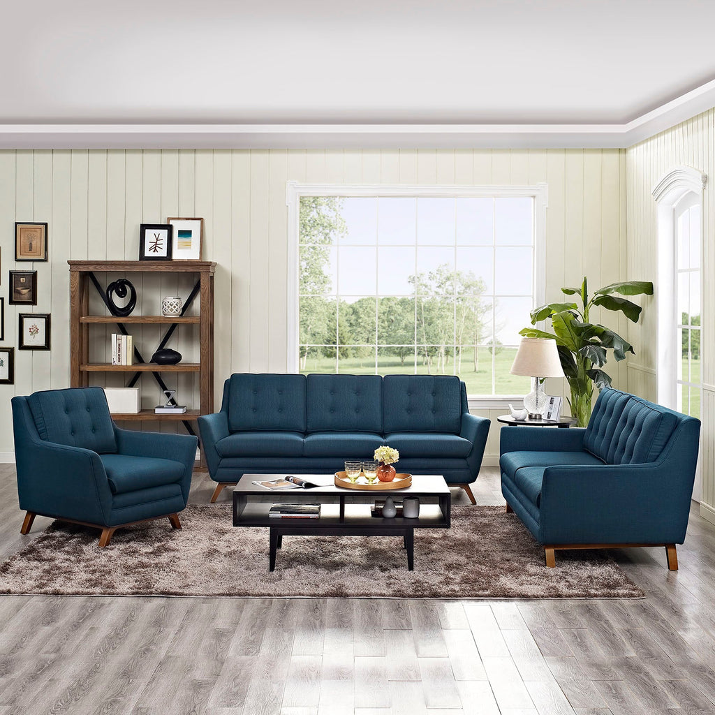 Beguile Upholstered Fabric Living Room Set Set of 3 by Modway