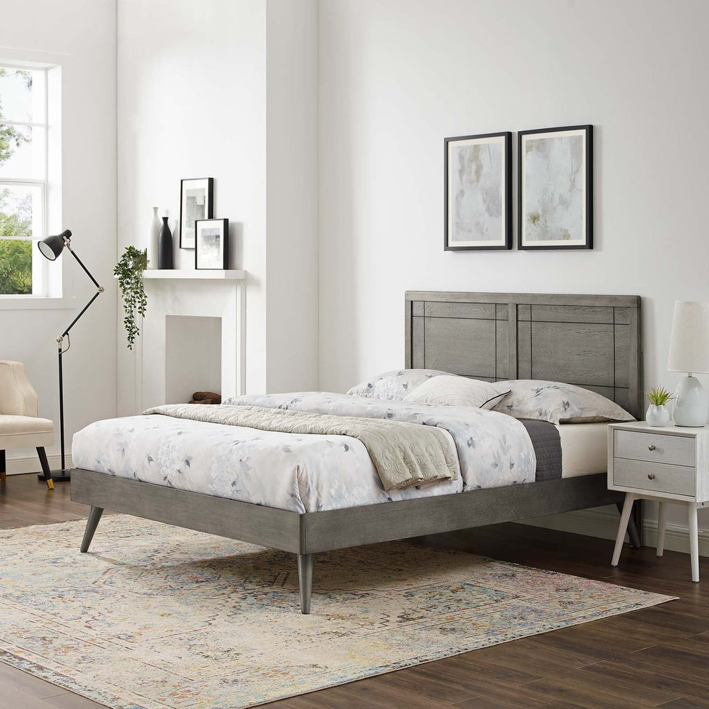 Marlee Wood Full Platform Bed With Splayed Legs by Modway