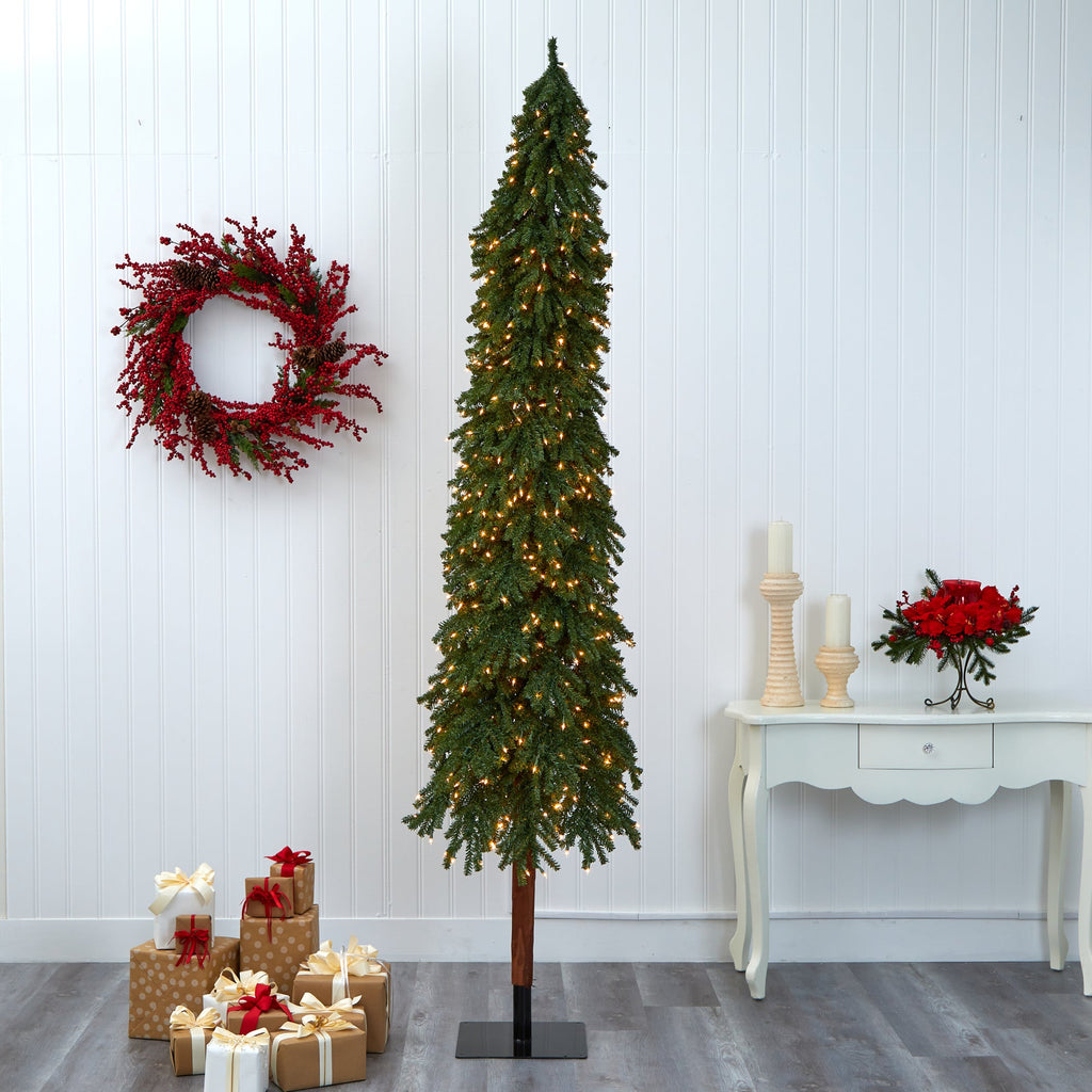 9' Gr& Alpine Artificial Christmas Tree w/ 600 Clear Lights & 1183 Bendable