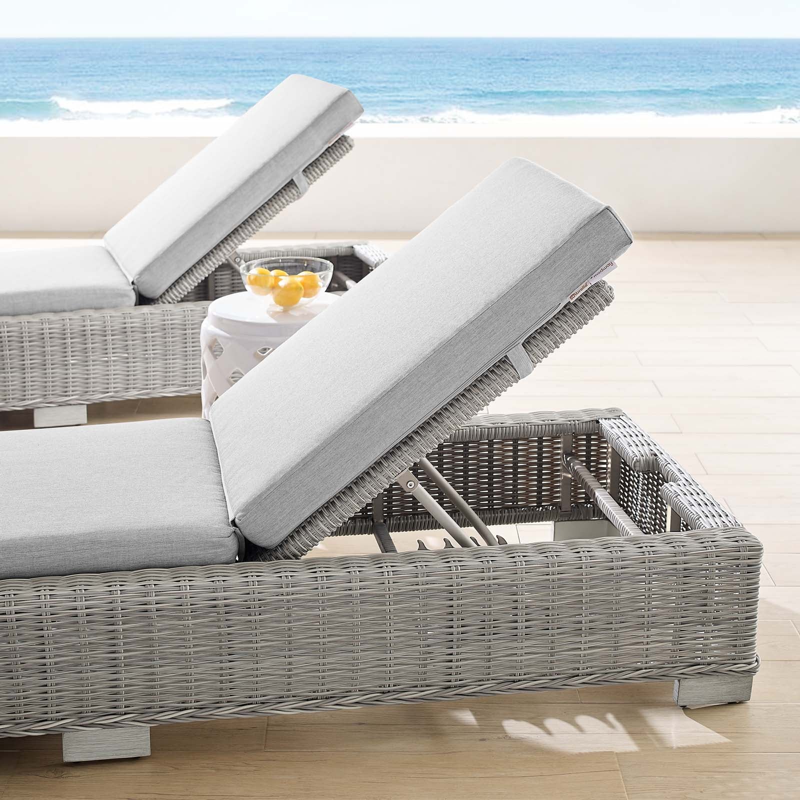 Conway Sunbrella¨ Outdoor Patio Wicker Rattan Chaise Lounge by Modway