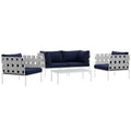 Harmony 5Piece Outdoor Patio Aluminum Sectional Sofa Set by Modway
