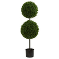3.5' Boxwood Double Ball Artificial Topiary Tree UV Resistant (Indoor/Outdoor)