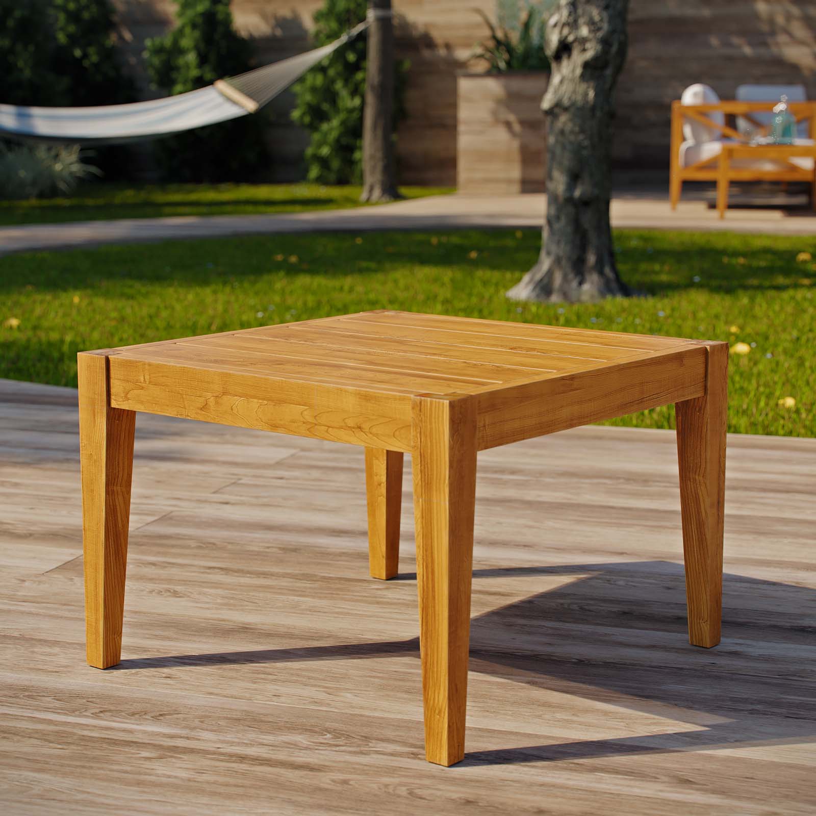 Northlake Outdoor Patio Premium Grade A Teak Wood Side Table by Modway