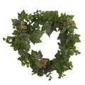 24" Grape Leaf and Eucalyptus Artificial Wreath