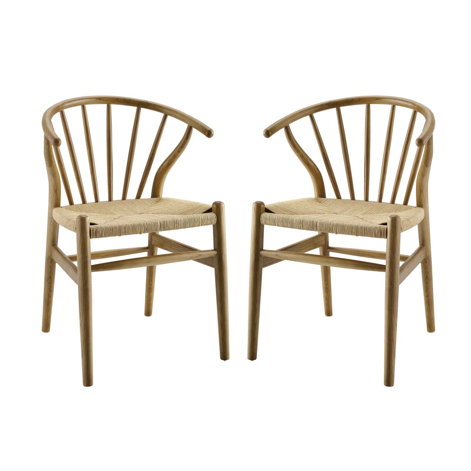 Flourish Spindle Wood Dining Side Chair Set of 2 by Modway