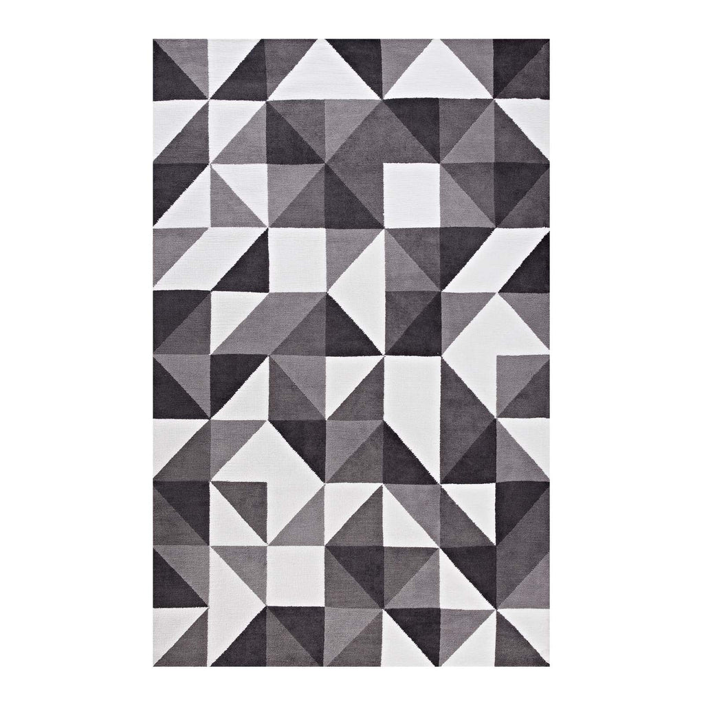 Kahula Geometric Triangle Mosaic 8x10 Area Rug by Modway
