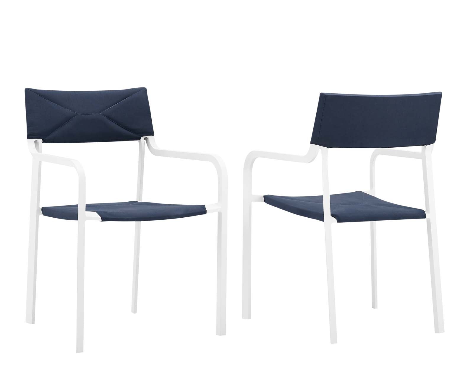 Raleigh Outdoor Patio Aluminum Armchair Set of 2 by Modway