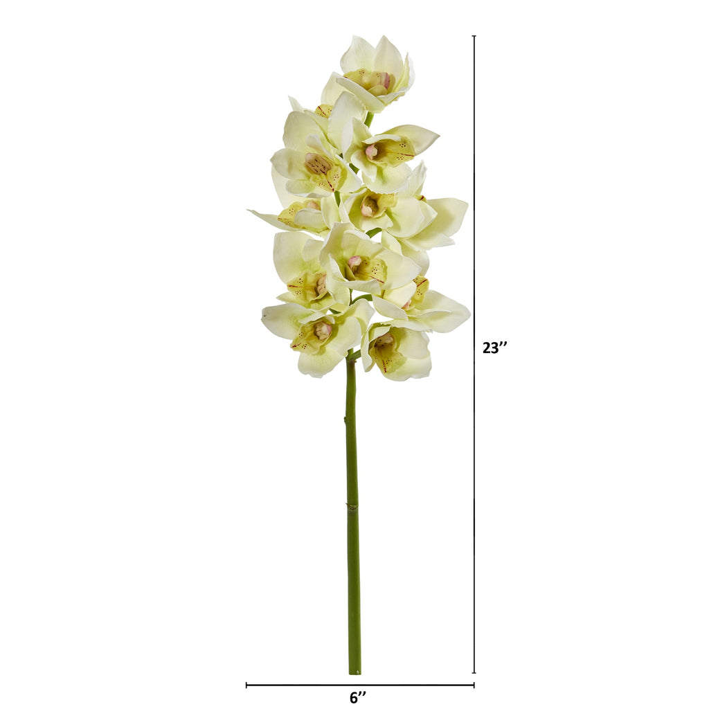 23" Cymbidium Orchid Artificial Flower (Set of 3)