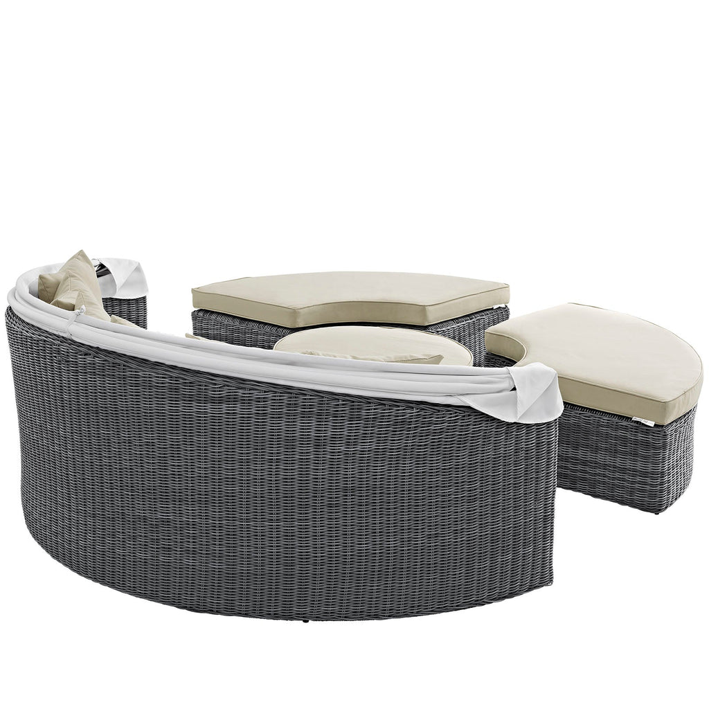 Summon Canopy Outdoor Patio Sunbrella¨ Daybed by Modway