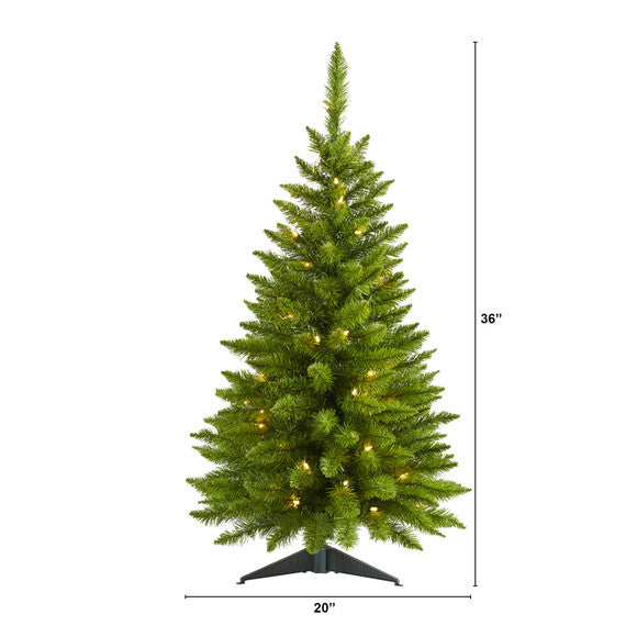 3' Providence Pine Artificial Christmas Tree in Metal Planter