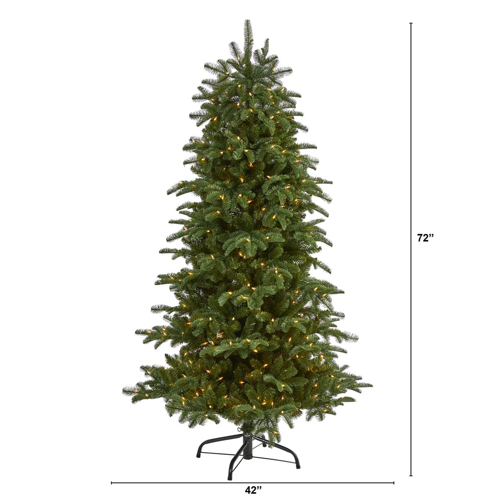 6' South Carolina Fir Artificial Christmas Tree w 450 Clear Lights