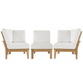 Marina 3 Piece Outdoor Patio Teak Set by Modway