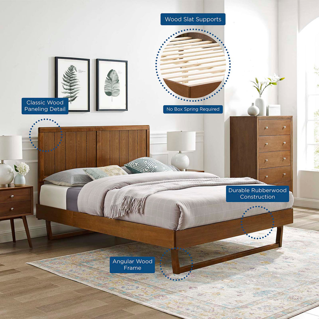 Alana Wood Twin Platform Bed With Angular Frame by Modway