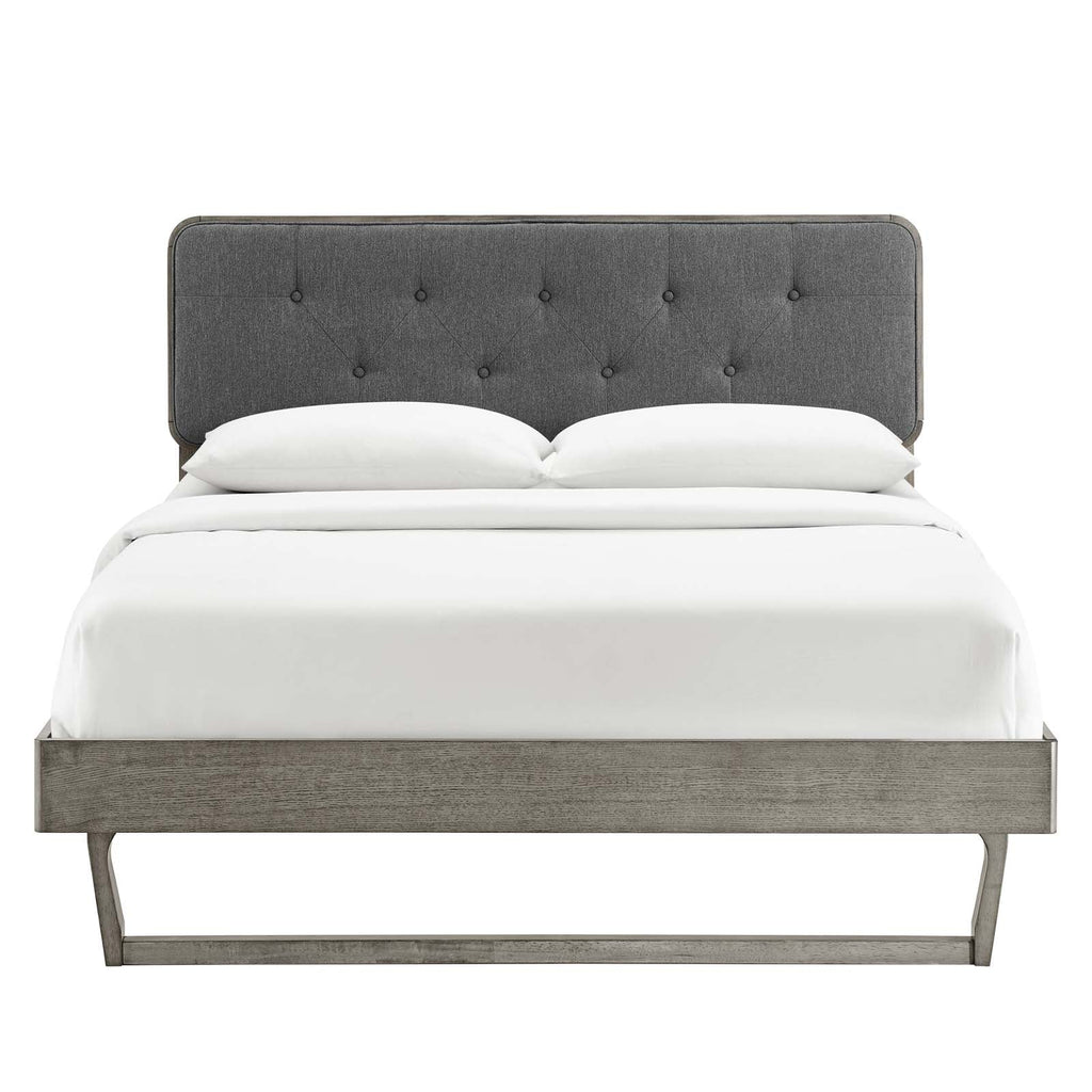 Bridgette Wood King Platform Bed With Angular Frame by Modway