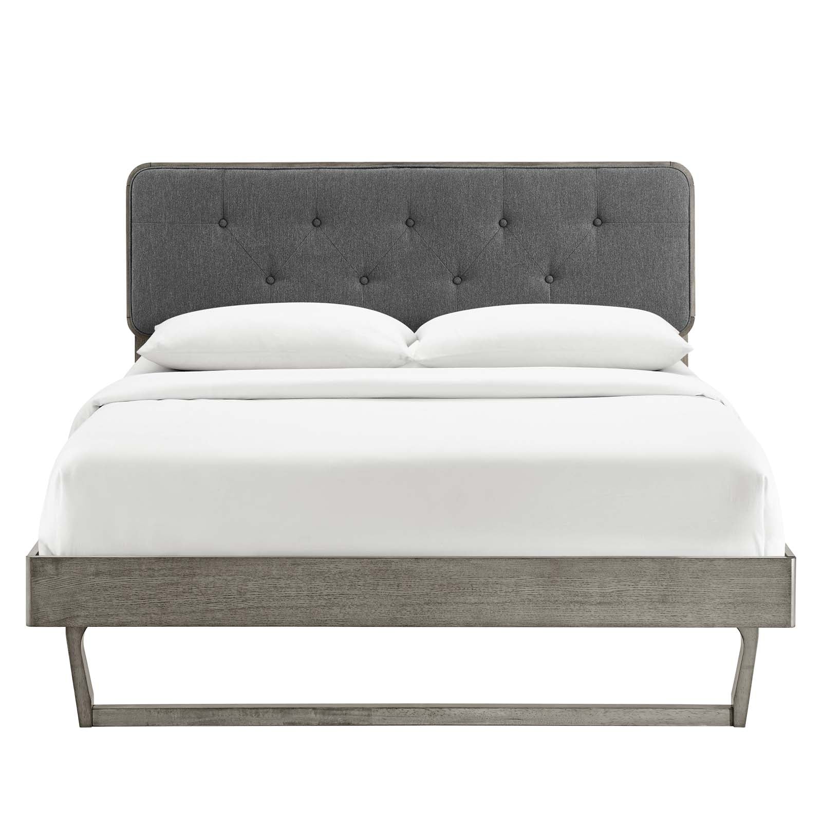 Bridgette Wood King Platform Bed With Angular Frame by Modway