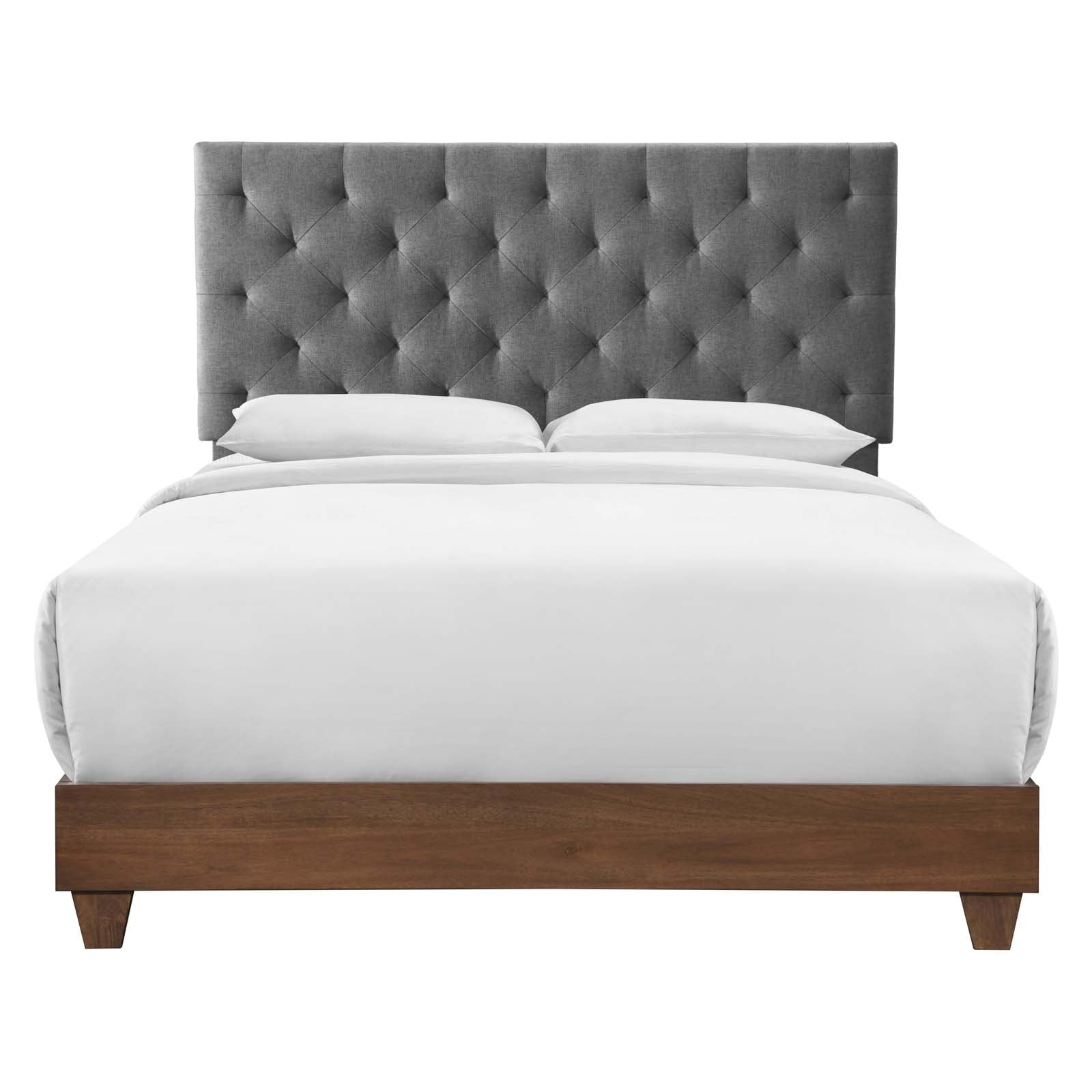 Rhiannon Diamond Tufted Upholstered Fabric Queen Bed by Modway