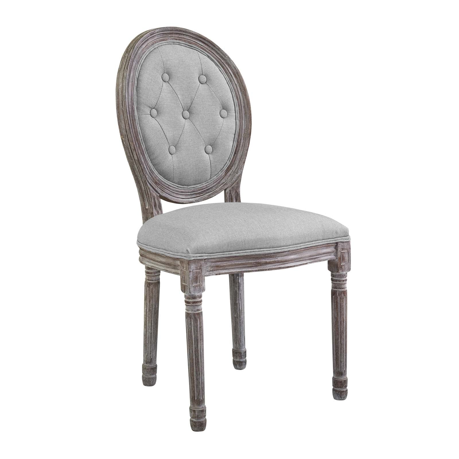 Arise Vintage French Upholstered Fabric Dining Side Chair Set of 2 by Modway