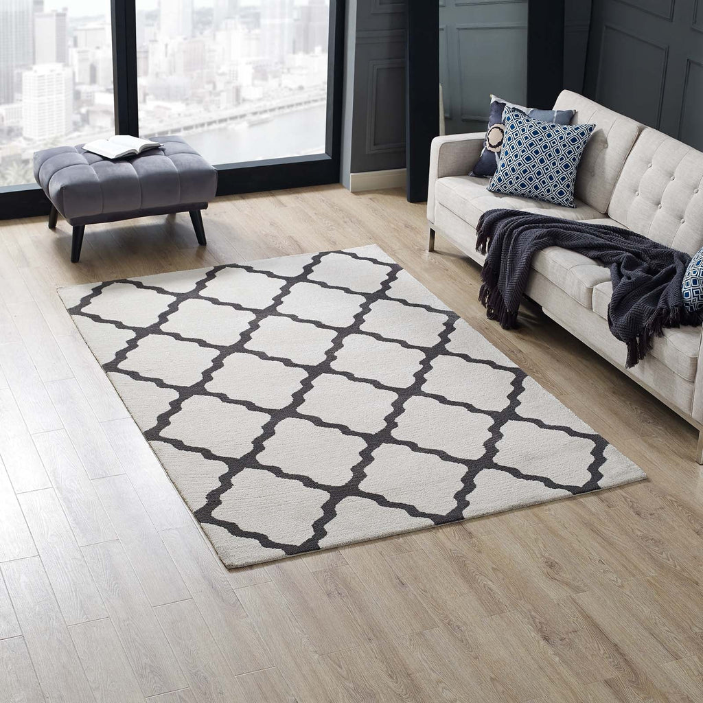 Marja Moroccan Trellis 5x8 Area Rug by Modway