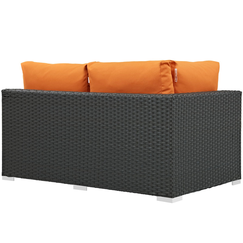 Sojourn Outdoor Patio Sunbrella¨ Left Arm Loveseat by Modway