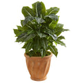 30"  Evergreen Artificial Plant in Terracotta Planter (Real Touch)