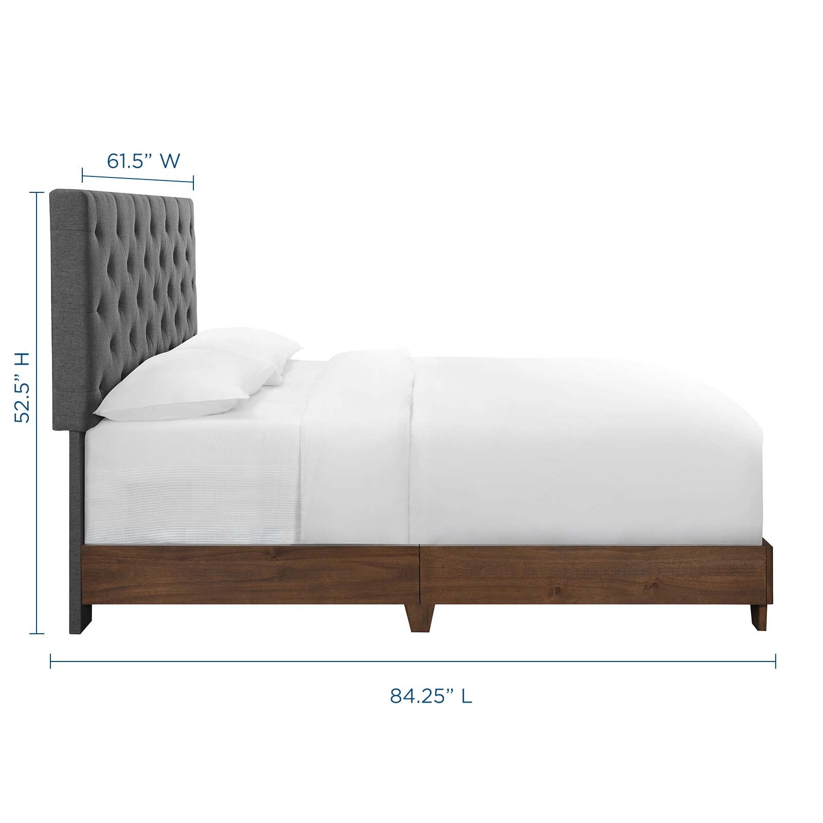 Rhiannon Diamond Tufted Upholstered Fabric Queen Bed by Modway