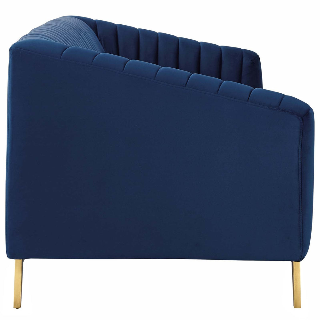 Valiant Vertical Channel Tufted Performance Velvet Sofa by Modway