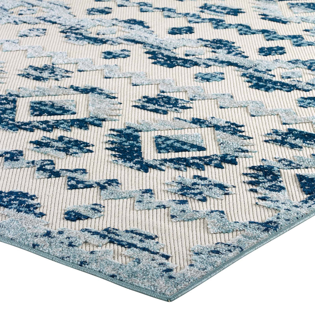 Reflect Takara Abstract Diamond Moroccan Trellis 5x8 Indoor and Outdoor Area Rug by Modway