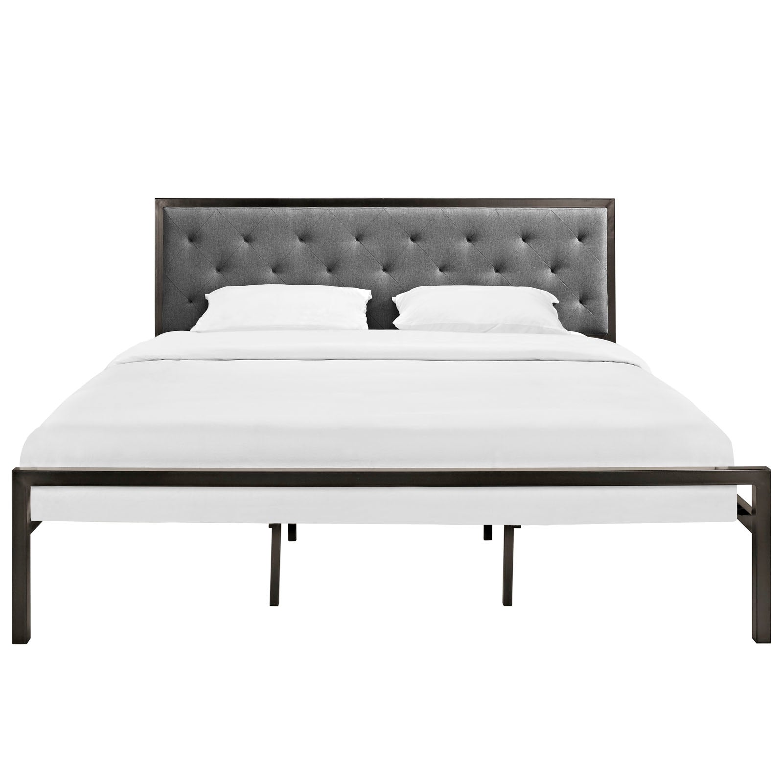 Mia Fabric King Bed by Modway