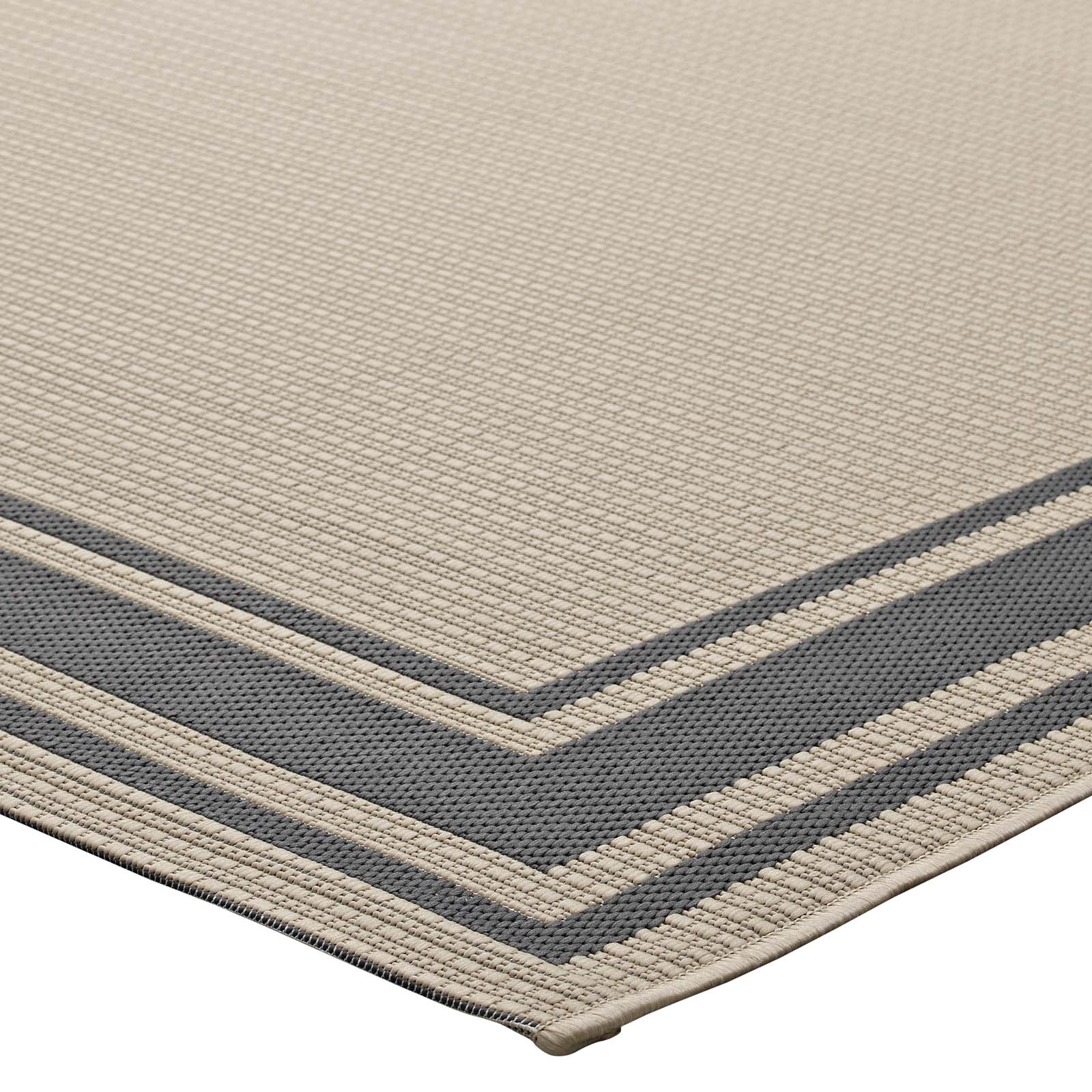 Rim Solid Border Indoor and Outdoor 8x10 Area Rug by Modway