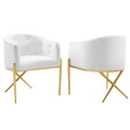 Savour Performance Velvet Accent Dining Armchair Set of 2 by Modway