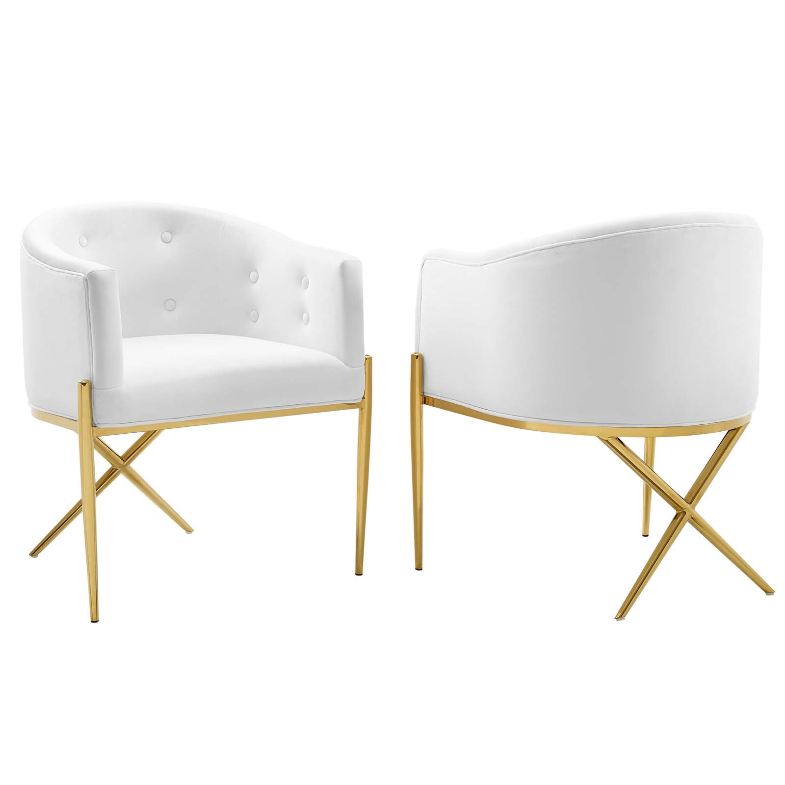 Savour Performance Velvet Accent Dining Armchair Set of 2 by Modway