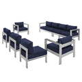 Shore 7 Piece Sunbrella¨ Fabric Outdoor Patio Aluminum Sectional Sofa Set by Modway