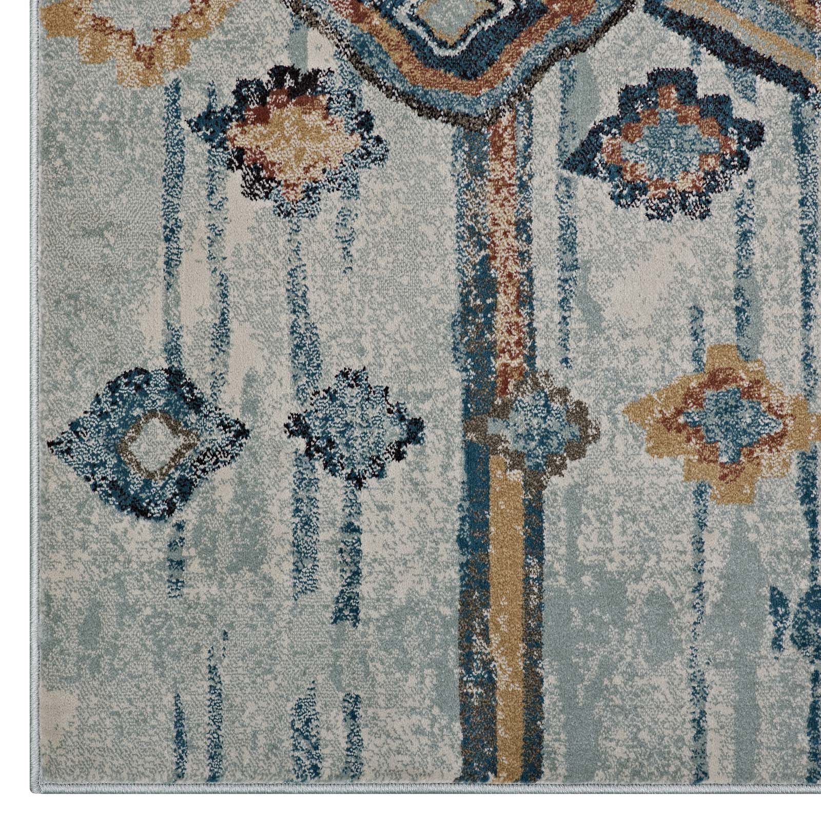 Jenica Distressed Moroccan Tribal Abstract Diamond 8x10 Area Rug by Modway