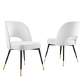 Rouse Performance Velvet Dining Side Chairs Set of 2 by Modway