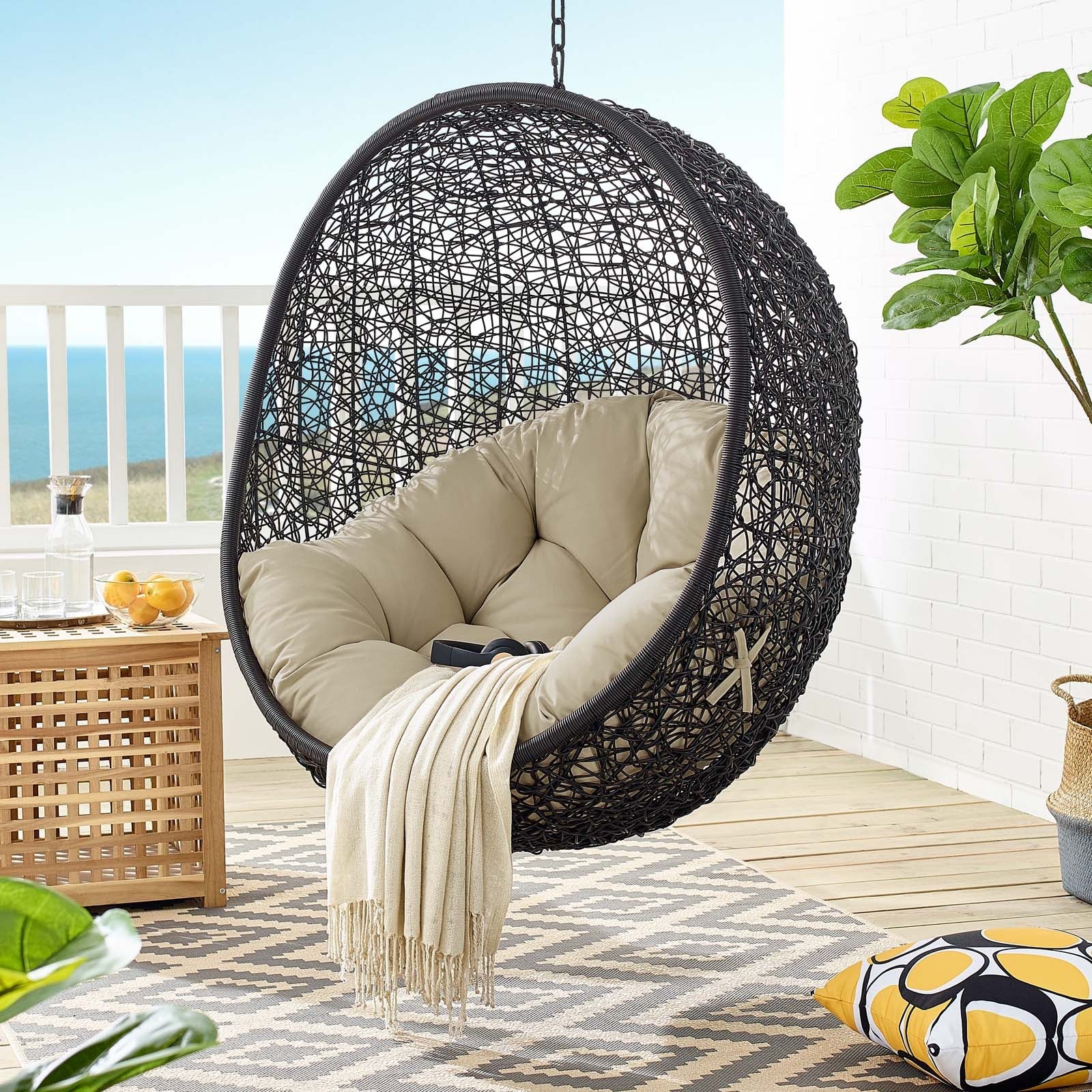 Encase Sunbrella¨ Swing Outdoor Patio Lounge Chair by Modway