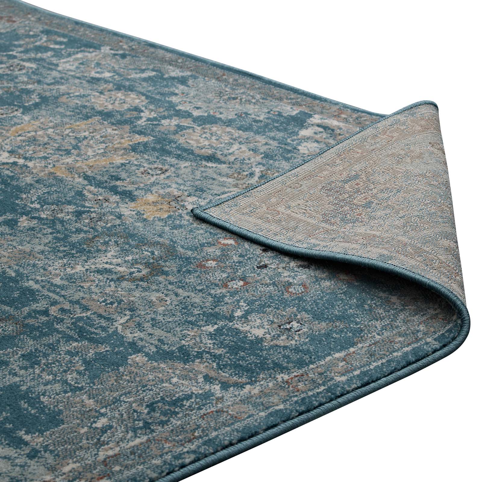Cynara Distressed Floral Vintage Medallion 5x8 Area Rug by Modway